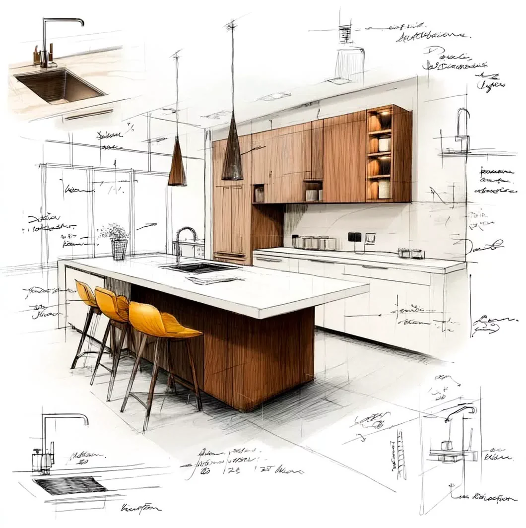 Delivery & Fitting Architectural Sketch